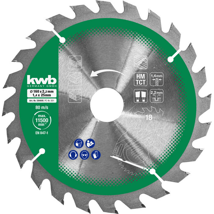 KWB ZaagbladSet 165 x 20mm 18/24/40Tands