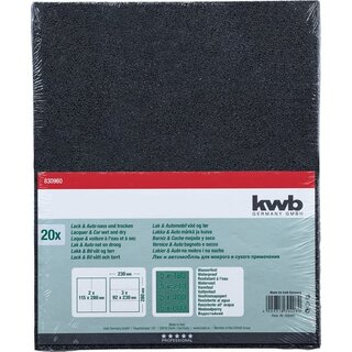 KWB Schuurpapier 230x280mm Waterproof 20st.
