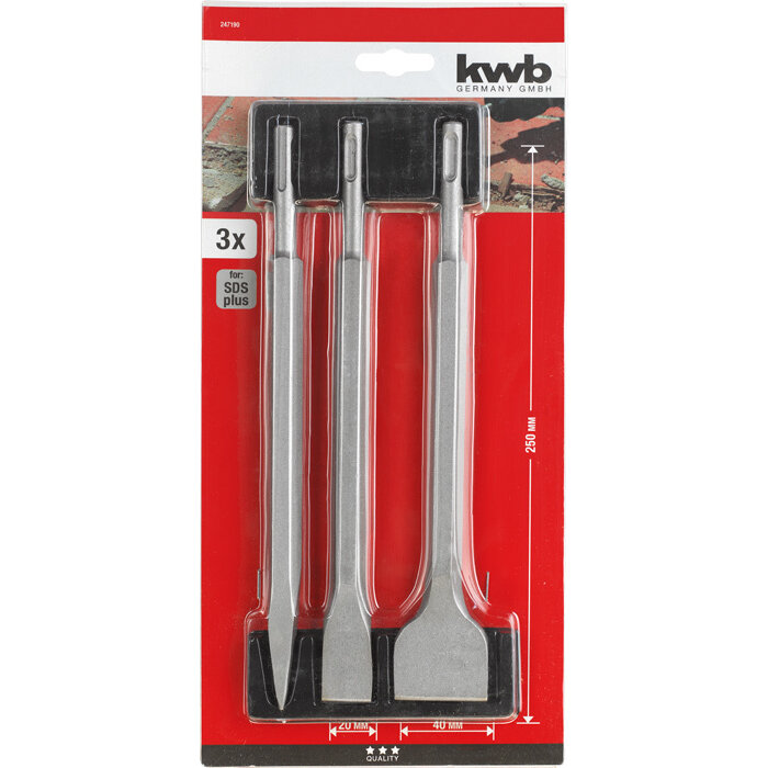 KWB Beitelset 3-Delig SDS