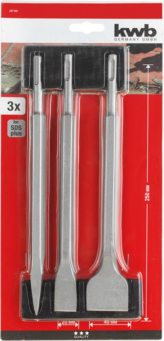 KWB Beitelset 3-Delig SDS