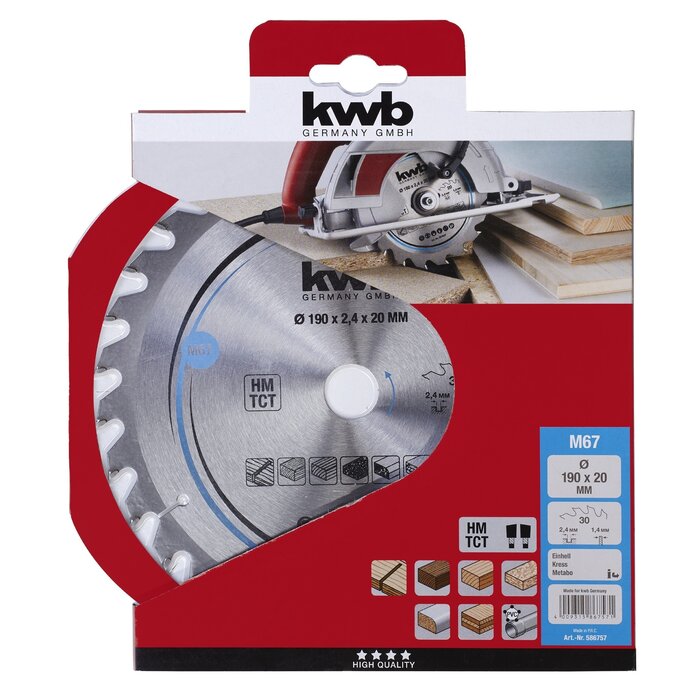 KWB Zaagblad 190x20 - 30Tands