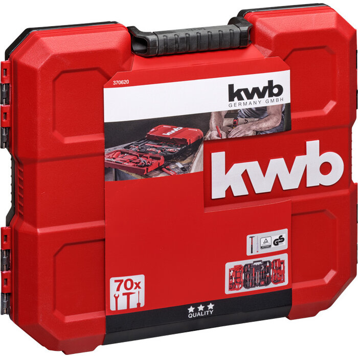 KWB Gereedschapskoffer 70-delig in E-case