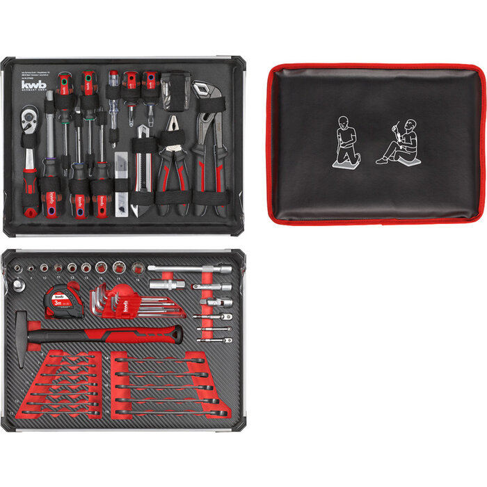 KWB Gereedschapskoffer 80-delig in Aluminium Koffer