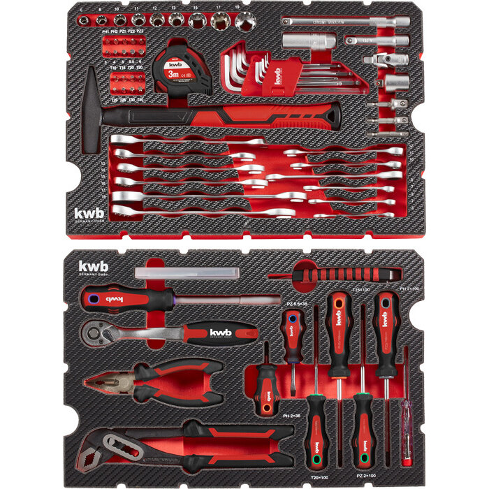 KWB Gereedschapskoffer 80-delig in E-case