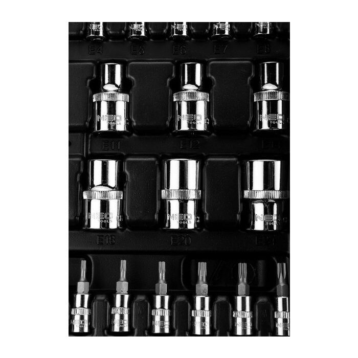 NEO NEO Doppenset 1/4"-1/2" 110 Delig 10-066