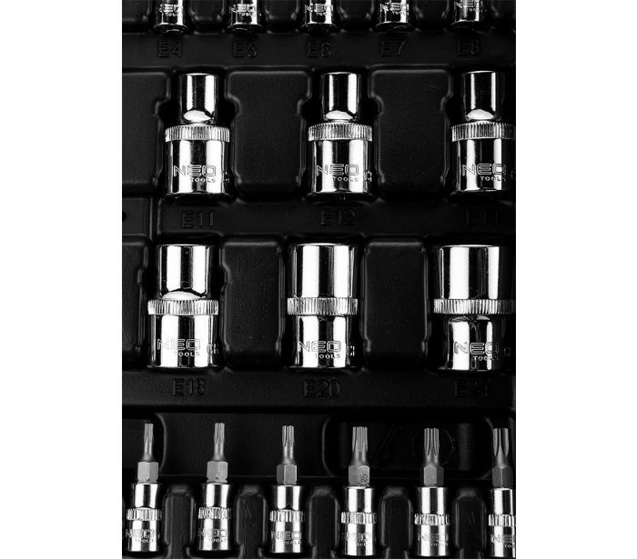 NEO NEO Doppenset 1/4"-1/2" 110 Delig 10-066