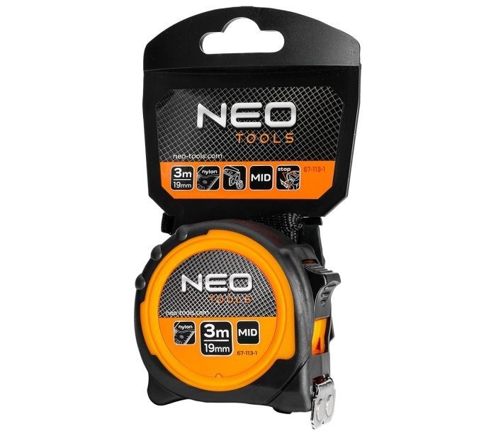 NEO NEO Rolmaat 3mtr, Magnetisch dubbel slot