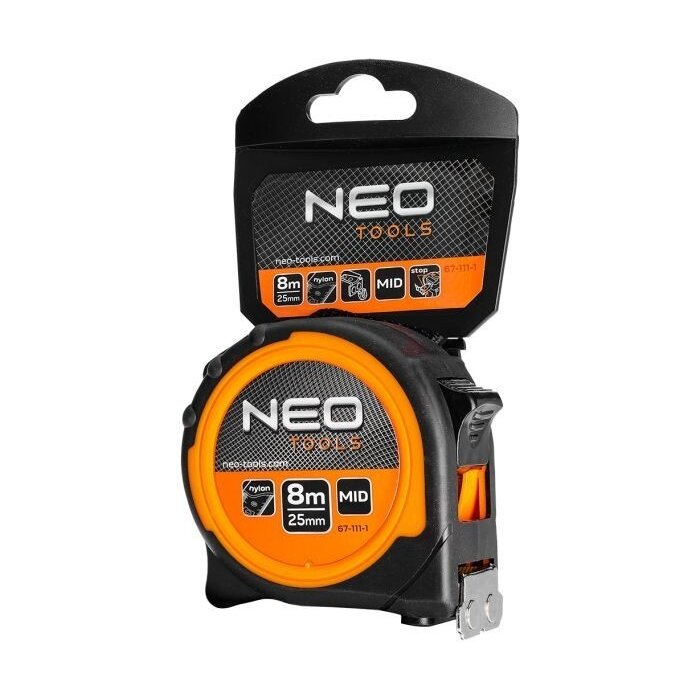 NEO NEO Rolmaat 8mtr, Magnetisch dubbel slot