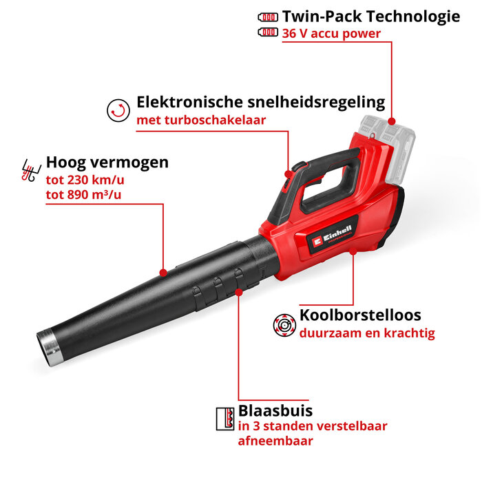Einhell GP-LB 36/230 Li E BL Solo - Accu Bladblazer - Power X-Change