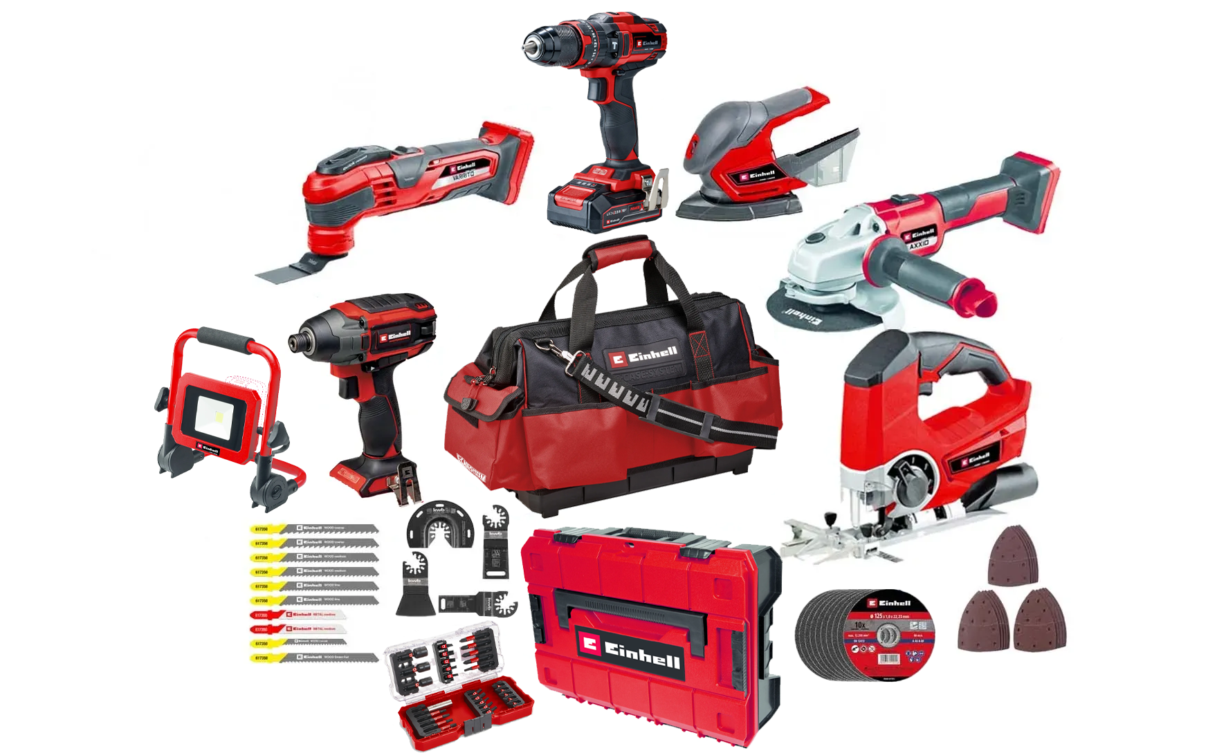 Einhell Professional Accu Combiset 12-delig - Inclusief accessoires