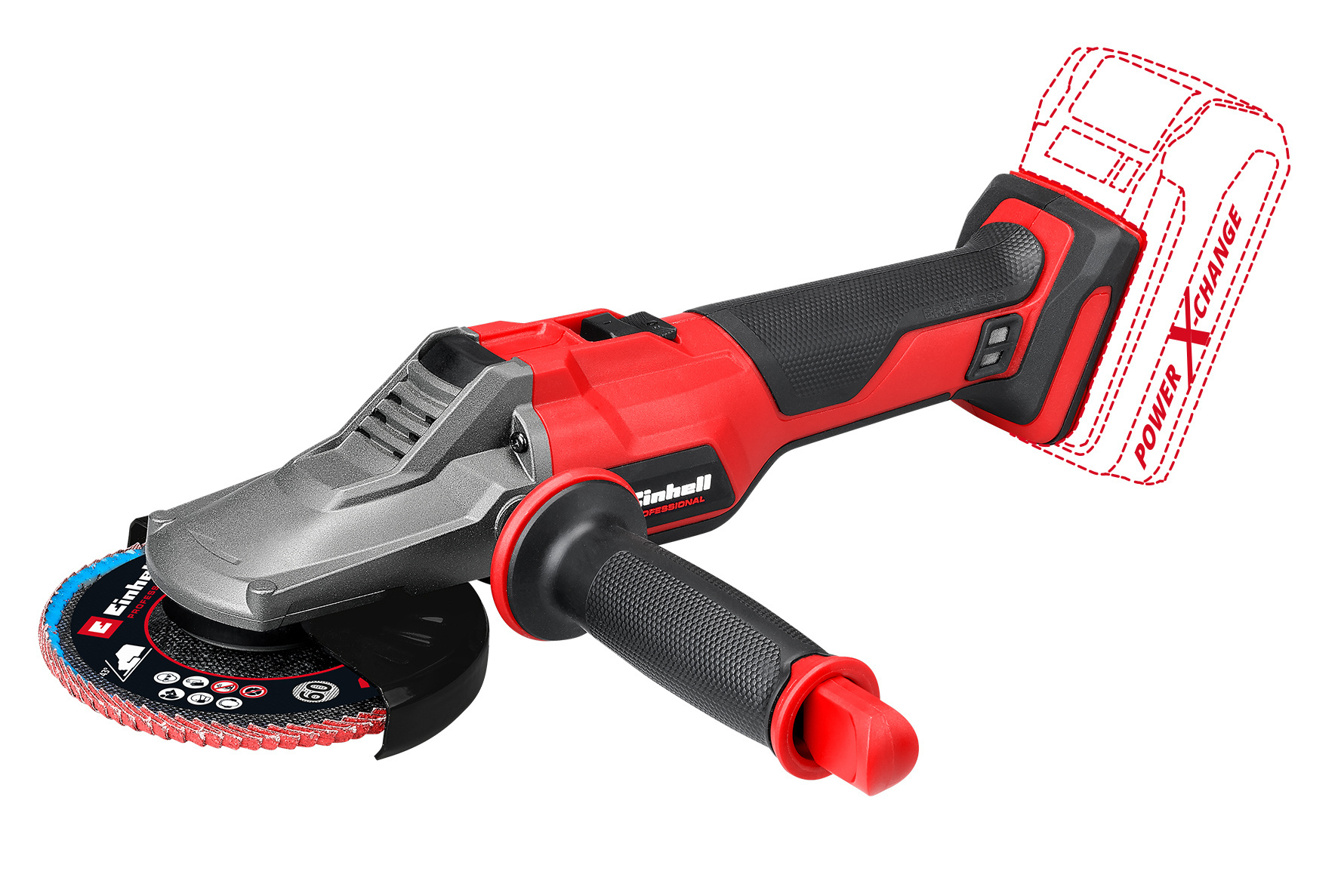 Einhell TP-AG 18/125 F Li BL Solo – Accu Platkop Haakse Slijper Ø125 mm