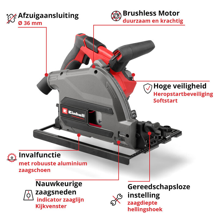 Einhell TP-PS 18/165 Li BL Solo - Accu Invalcirkelzaag - PXC