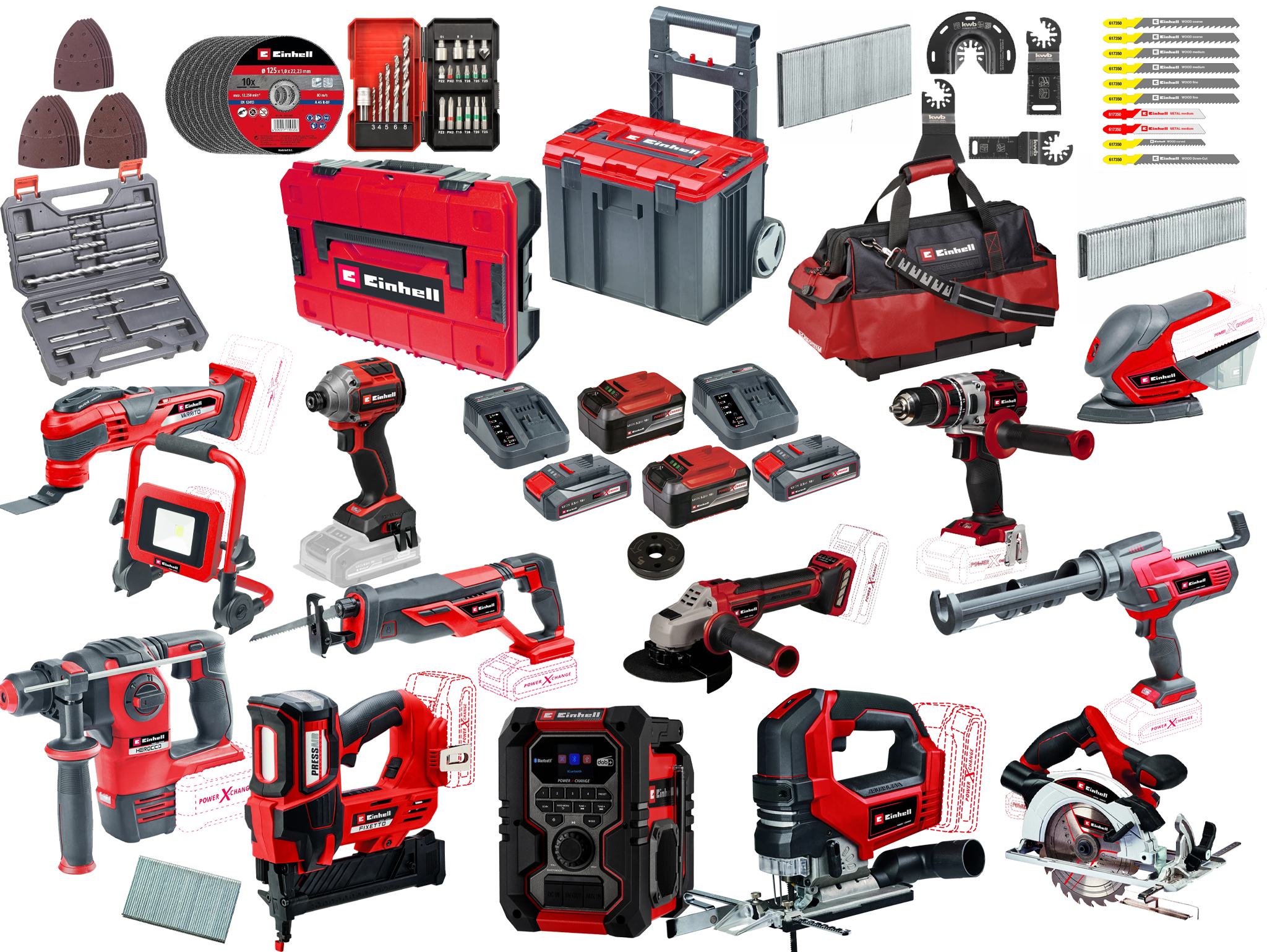 Einhell Professional Accu Combiset 24-delig - Inclusief accessoires