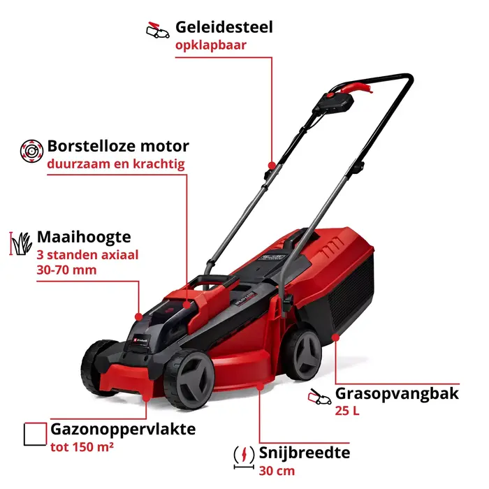 Einhell GE-CM 18/30 Li (1x3,0Ah) Accu Grasmaaier