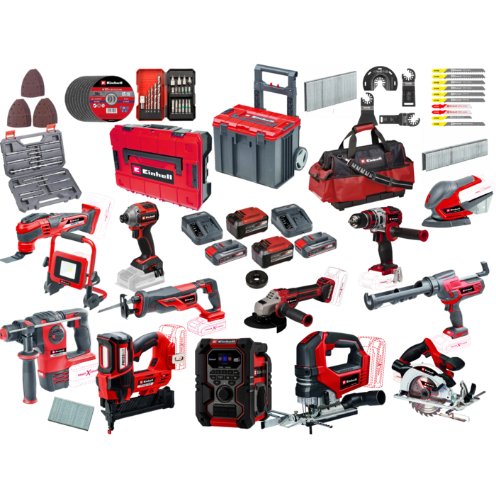 Einhell Professional Accu Combiset 24-delig - Inclusief accessoires