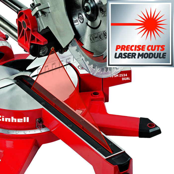 Einhell TE-SM 2534 Dual Trek-, Afkort- en Verstekzaag – 1800 W