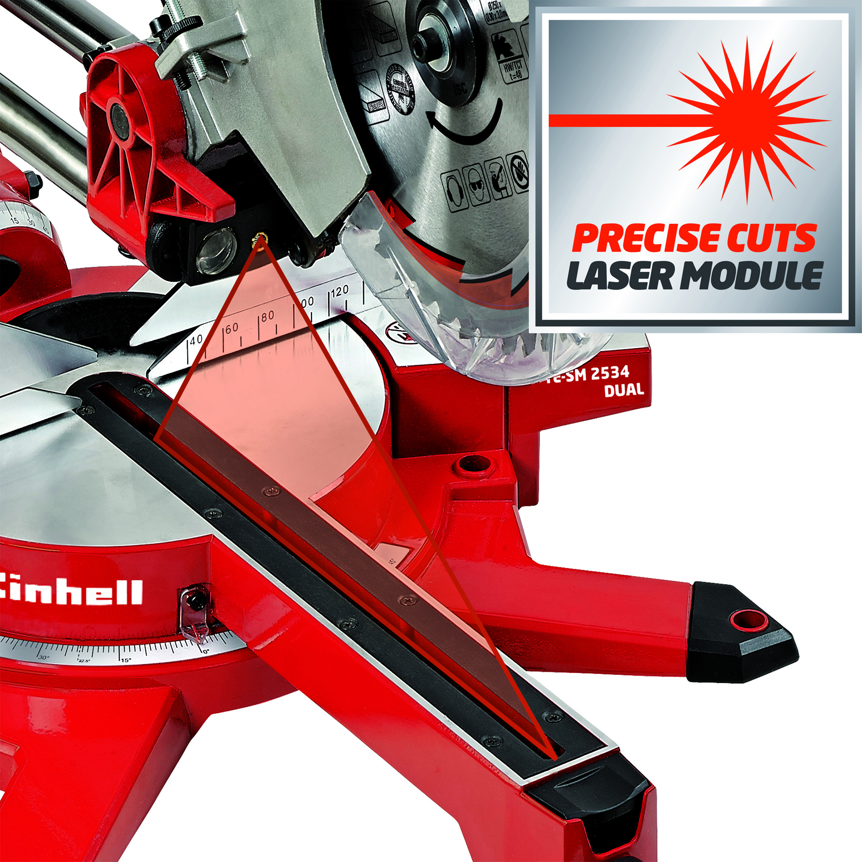 Einhell TE-SM 2534 Dual Trek-, Afkort- en Verstekzaag – 1800 W