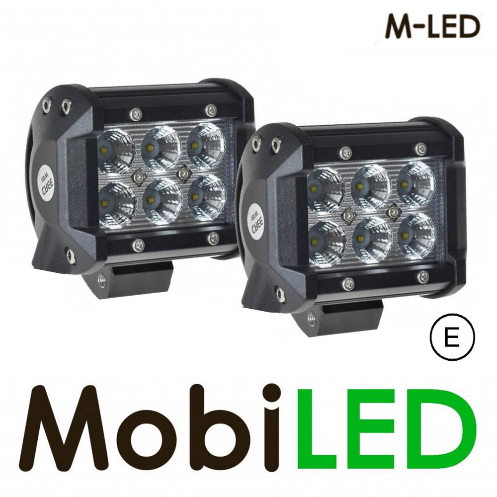 M-LED CREE barre lumineuse 18 watts 12-24 volts projecteur à large