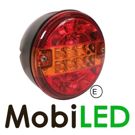 Hamburger round rear light E-mark 9-33 volts 3 functions Hamburger round rear light E-mark 9-33 volts 3 functions