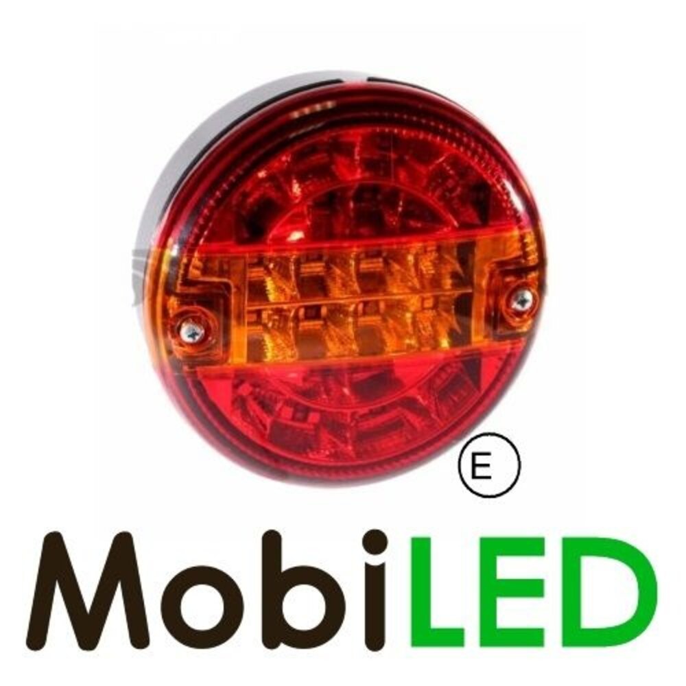 Hamburger round rear light E-mark 9-33 volts 3 functions Hamburger round rear light E-mark 9-33 volts 3 functions