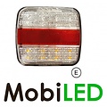 Rear light white 12-24 volts 3 functions E-mark