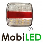 Rear light white 12-24 volts 3 functions E-mark