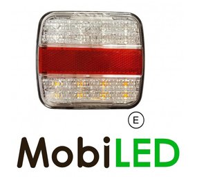 Achterlicht wit 12-24 volt 3 functies E-keur Achterlicht wit 12-24 volt 3 functies E-keur