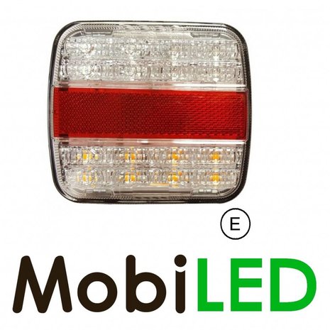Rear light white 12-24 volts 3 functions E-mark Rear light white 12-24 volts 3 functions E-mark