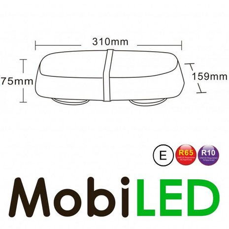 M-LED Barre flash 42 watst Ambre E-marque aimant M-LED Barre flash 42 watst Ambre E-marque aimant