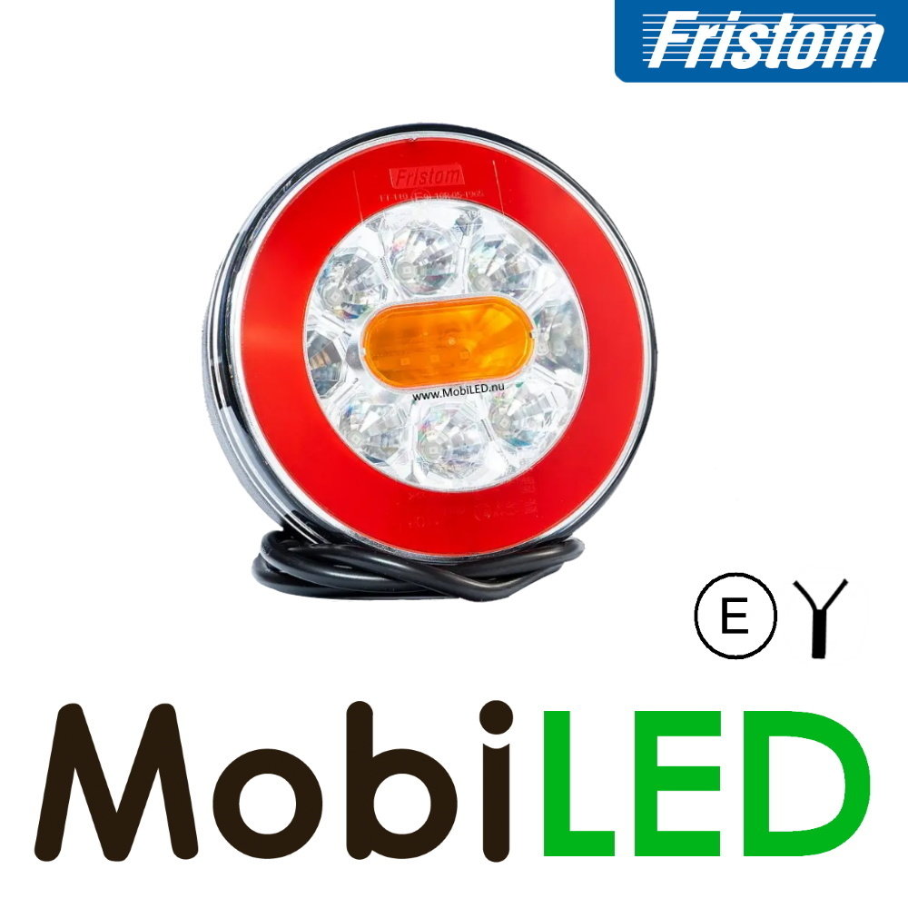 Fristom Neon look round rear light 3 functions cable Fristom Neon look round rear light 3 functions cable