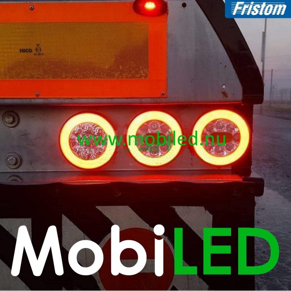 Fristom Neon look round rear light 3 functions cable Fristom Neon look round rear light 3 functions cable