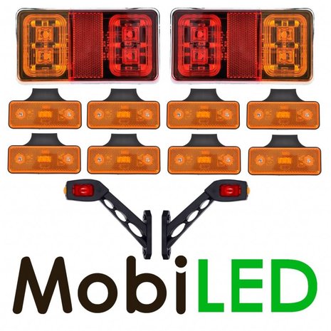 Lighting set Square Trailer 12-24 volts Lighting set Square Trailer 12-24 volts