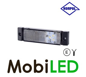 HORPOL Markeringslicht Rechthoek met reflector Wit 12-24 volt