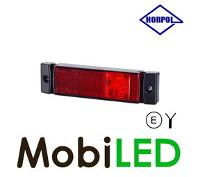 HORPOL Marker Light Rectangle with Reflector Red 12-24V HORPOL Marker Light Rectangle with Reflector Red 12-24V