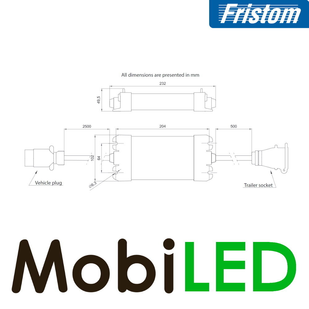 Fristom Canbus LED controler box 12 volt 7 pins (ISO 1724) for trailers Fristom Canbus LED controler box 12 volt 7 pins (ISO 1724) for trailers