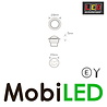 LED autolamps Markeerverlichting Wit Rond 28mm E-keur