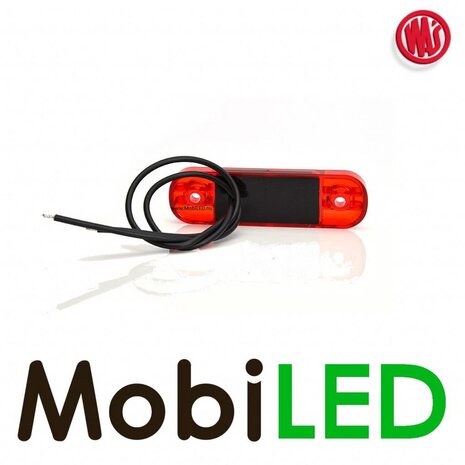 WAS WAS Markering Slim line Rood E-keur 12-24 volt
