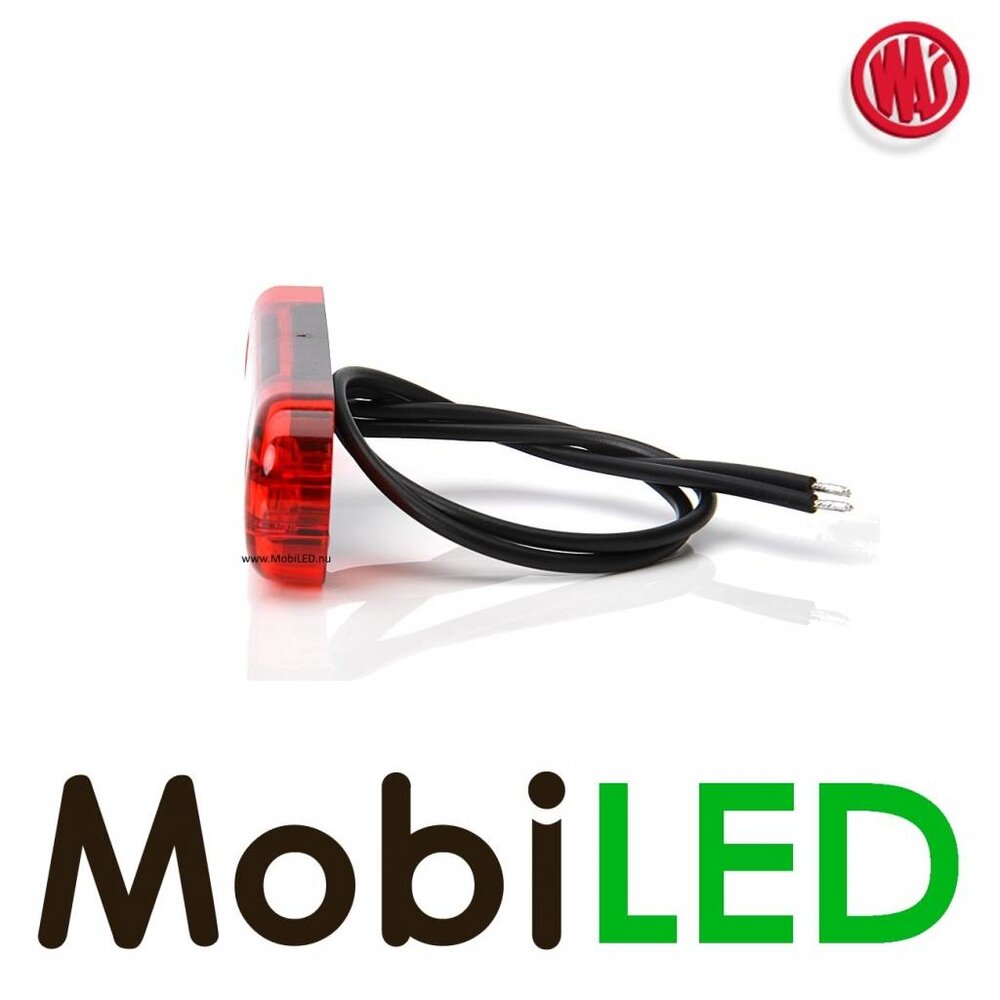 WAS WAS Markering Slim line Rood E-keur 12-24 volt