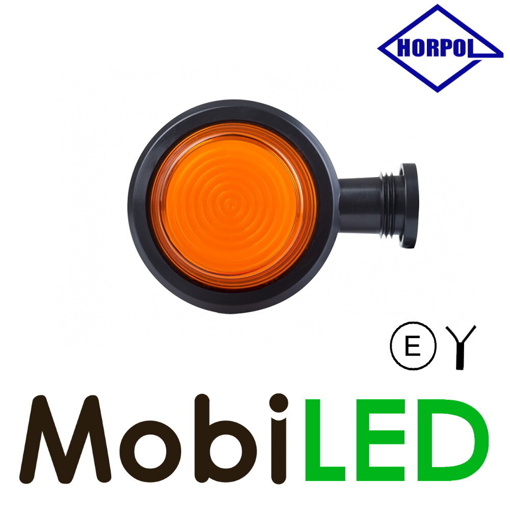 HORPOL NEON Breedtelamp Deens model Amber Kort  12-24 volt E-keur