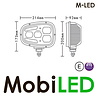 M-LED Universal LED headlight heated right E-mark