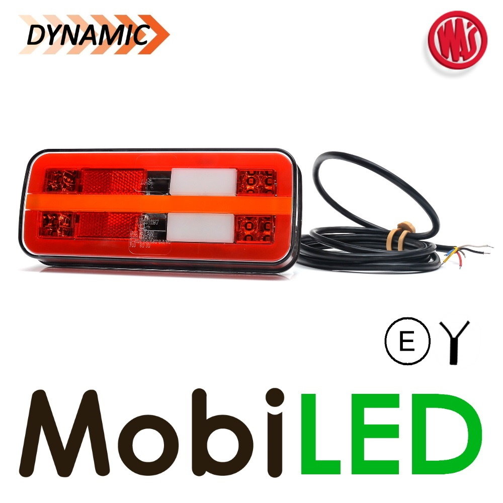 WAS WAS NEON look dynamic achterlicht  E-keur 5 functies 12/24 volt