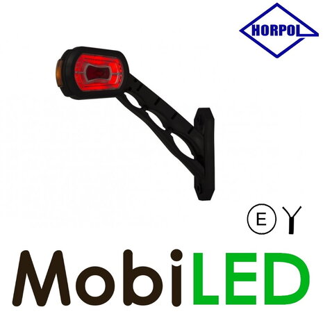 HORPOL Lampe pendentif Modèle oblique Gauche Rouge/Ambre/Blanc 12/24V E-marque Large HORPOL Lampe pendentif Modèle oblique Gauche Rouge/Ambre/Blanc 12/24V E-marque Large