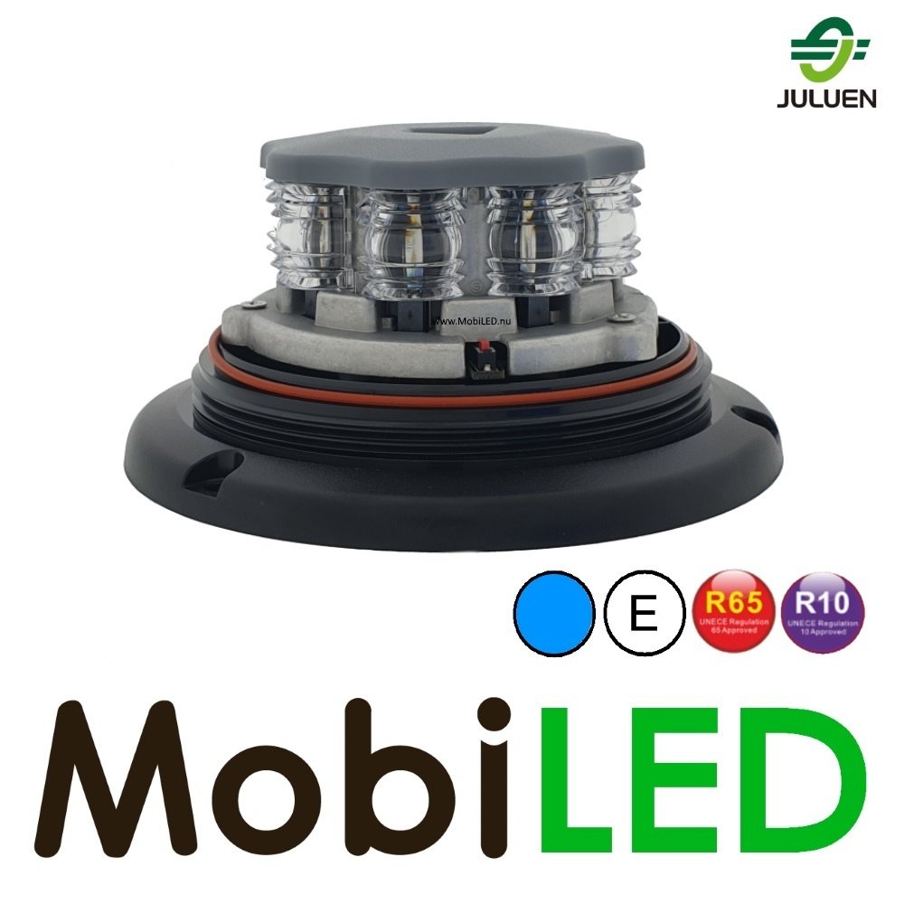 Juluen B16 Rotating beacon / Flash lamp Blue 14 cartridges fixed mounting 10-30 Vdc R65 class 2