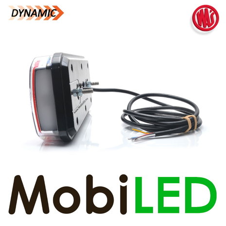 WAS NEON look dynamic Trailer rear light E-mark 5 functions 12-24 volts