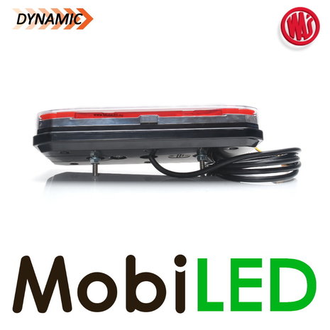 WAS NEON look dynamic Trailer rear light E-mark 5 functions 12-24 volts