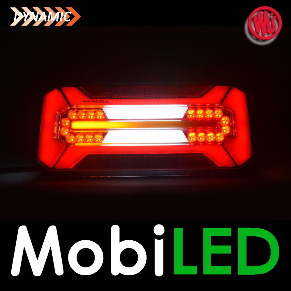 WAS Feu arrière de remorque dynamique NEON look E-marque 5 fonctions 12/24 volts