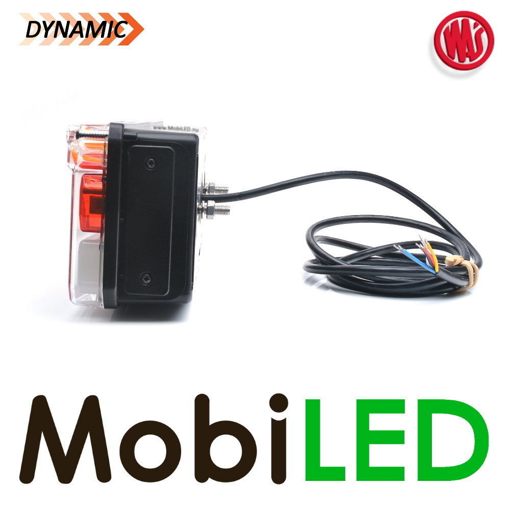 WAS WAS Feu arrière dynamique NEON look 5 fonctions Gauche IP56 E-marque 12/24 volts