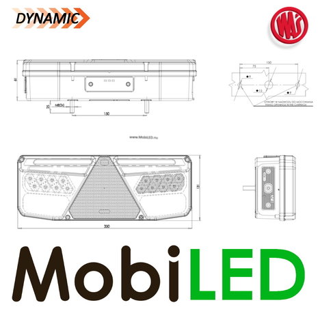 WAS WAS NEON look dynamisch achterlicht 5 functies Links IP56 E-keur 12/24 volt WAS WAS NEON look dynamisch achterlicht 5 functies Links IP56 E-keur 12/24 volt