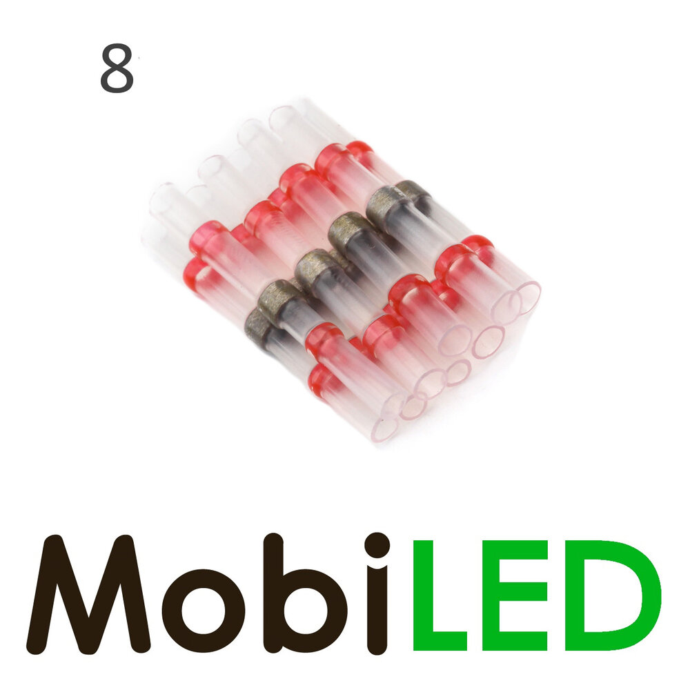 8x Kabelverbinder met tin en krimpkous 0.5-1.5mm2 8x Kabelverbinder met tin en krimpkous 0.5-1.5mm2