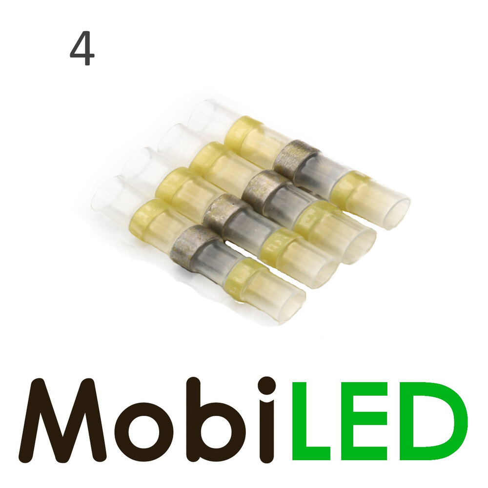 4x Connecteur de câble avec étain et gaine thermorétractable 4,0-6,0 mm²